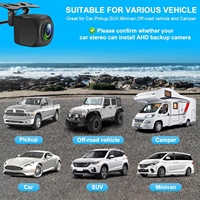 Cámara de Reversa AHD 1080P con Ángulo Súper Amplio de 170 Grados, Cámara de Visión Trasera Universal con Visión Nocturna Clara para Automóvil y Minivan