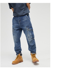 <span class=keywords><strong>2022</strong></span> à la mode nouveau <span class=keywords><strong>pantalon</strong></span> Cargo grande poche jean personnalisé pour hommes grande taille jean hommes - Product Image 5
