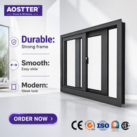 Ventana Corredera de Aluminio de 2 Vías con Certificación NFRC AS2047 de AOSTTER, Vidrio Templado Resistente a Huracanes, Riel Oculto para Villa