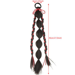Accessoire capillaire : <span class=keywords><strong>Queue</strong></span> <span class=keywords><strong>de</strong></span> <span class=keywords><strong>cheval</strong></span> tressée volumineuse en ruban, style chinois, <span class=keywords><strong>extension</strong></span> <span class=keywords><strong>de</strong></span> cheveux pour femme, faite à la main, en fibre haute température - Product Image 3