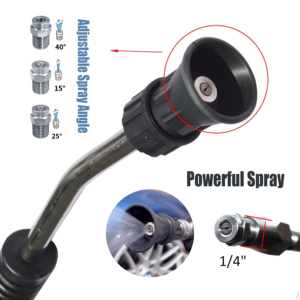 Hidrolavadora Eléctrica de Alta Presión de 200 bar, Acero Inoxidable 303, Nueva, 220v, Boquilla de Limpieza con Lanza Angulada, Agua Fría - Product Image 3