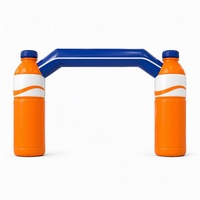 Arche publicitaire gonflable personnalisée en forme de bouteille pour promotion de grand ouverture