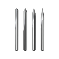 DIAOKE Fresa de carburo de doble filo con ranura recta y vástago de 3.175mm para fresado y taladrado CNC ODM OEM
