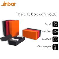 Boîte cadeau magnétique double pliante Jinbar, gaufrage, laminage mat, matériaux recyclés - Boîtes rigides pour la Saint-Valentin et les mariages