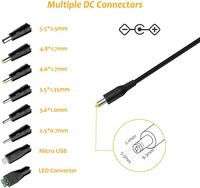Alimentation 5V 3A, adaptateur secteur AC DC 5V, transformateur avec 8 prises DC pour appareils électroniques domestiques, boîtier TV, routeur, bande LED