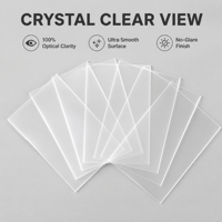 Porte-cartes de visite transparent en polypropylène (PP) sans PVC et sans acide, sans fermeture