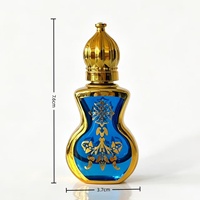 Flacon de parfum en verre de 10 ml, design sablier, cadre doré filigrané, avec applicateur roll-on pour bâtonnet, rechargeable, mini, avec bouchon à vis, gratuit