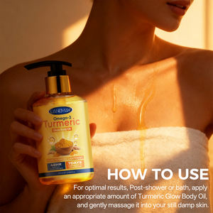Soins <span class=keywords><strong>de</strong></span> la peau élimination des cicatrices rebondies anti-rides hydratant raffermissant 100% naturel CURCUMA OMEGA-3 GLOW BODY OIL - Product Image 5