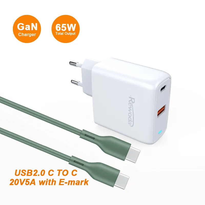 65W EU Plug Charger USB-C Power Adapter for Samsung for iPhone 8 Plus XS MAX 11 12 Pro Fast Charger