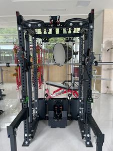 होम जिम मल्टी-फंक्शनल ट्रेनर स्क्वाट रैक पावर केज केबल क्रॉसओवर स्मिथ मशीन स्टील 75 किलोग्राम * <span class=keywords><strong>2</strong></span> वजन स्टैक - Product Image 2