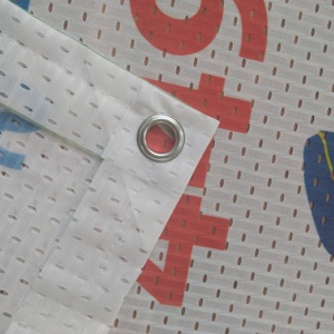 Tùy chỉnh kích thước lớn <span class=keywords><strong>polyester</strong></span> hàng rào lưới quảng cáo biểu ngữ in kỹ thuật số ngoài trời với tính năng grommets di động - Product Image 4