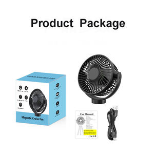 Wholesale 12000mAh Bank Digital Control LED Light 3 Blades Magnetic Desk <b>Misting</b> <b>Fan</b> USB Rechargeable Desktop - Product Image 6