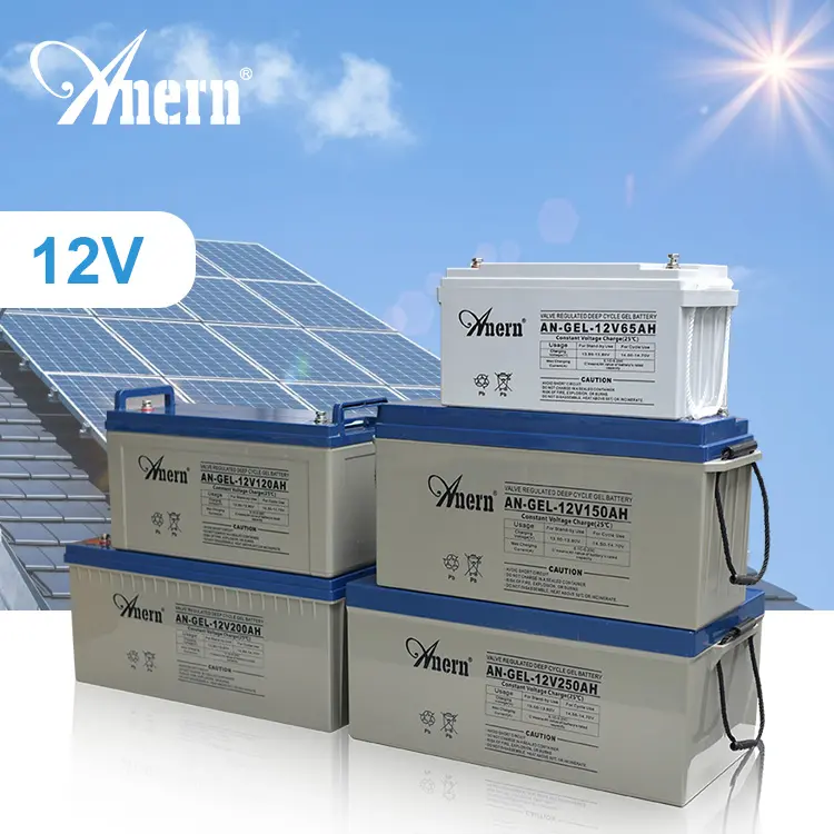 Stockage d'énergie solaire domestique Batterie plomb-acide 12 volts gel agm