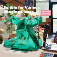 Sacs de courses personnalisés biodégradables en plastique PLA PBAT compostables, sacs à poignée en forme de T pour supermarchés et commerces de détail