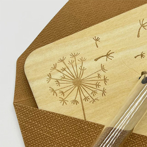 Eleganti Biglietti d'Invito in Legno, Lettere d'Amore, <span class=keywords><strong>Auguri</strong></span> per Matrimoni, Regali in Denaro, Ornamenti per Feste, Lauree, Biglietti di <span class=keywords><strong>Auguri</strong></span>, Baby Shower - Product Image 2