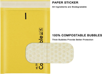 Vente en gros d'usine de sacs enveloppe d'emballage Sacs d'expédition en mousse biodégradable 100% Emballage de remplissage compostable