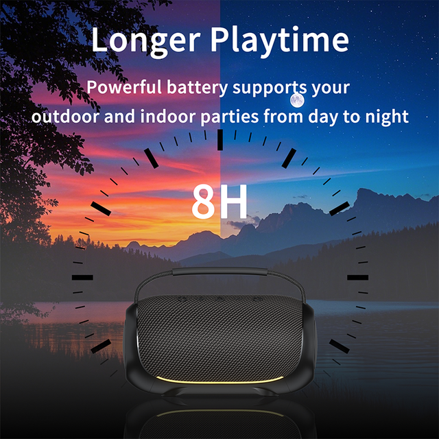 Customized Removable and Replaceable Batteries Model Compliant New EU Regulation 40W 4000mAh BT Speaker With RGB Lights
