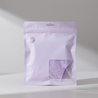 Sac d'emballage refermable givré imperméable de haute qualité avec fenêtre pour chaussettes, sous-vêtements et vêtements
