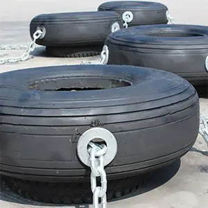 工厂价格耐用的钻孔二手飞机轮胎 (轮胎) 作为拖船侧面的挡泥板