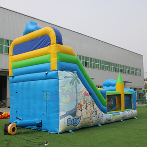 Château gonflable bleu pour fête, chien <span class=keywords><strong>bingo</strong></span>, château gonflable extérieur avec toboggan, château gonflable pour enfants à vendre - Product Image 5