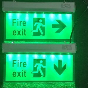 Luz de emergencia para pasillo de Hotel, iluminación de seguridad contra incendios con batería recargable, señal de salida de emergencia verde para porche - Product Image 6