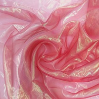 Tissu en organza, tissu en maille laser transparent à la mode, design unique de tissu en maille organza