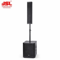 Sistema de Sonido PA de Columna Activa COS002, Subwoofer de 12'', 4x4'', 150W, 120dB, Altavoz Bluetooth para Bodas y Conferencias