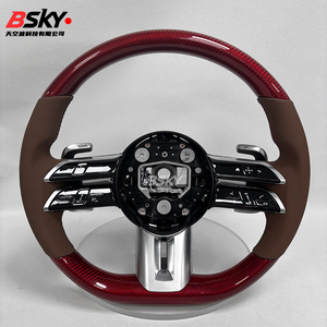 Volant personnalisé en fibre de carbone rouge Dragonfly, adapté aux Mercedes Benz W211 W212 W213 <span class=keywords><strong>GLC</strong></span> GLE GLK GLS W204 W205 C205 - Product Image 1