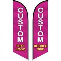 Drapeaux publicitaires personnalisés en polyester, drapeaux à plumes pour entreprises, bannières personnalisées double/simple face pour extérieur, texte et logo personnalisés