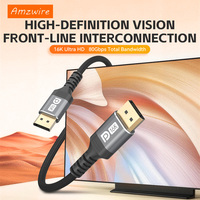   2.1 Kablo 80Gbps UHBR20 DP Kablo 16K 60Hz 8K 120Hz Oyun Monitörü Kablosu OEM Üreticisi GPU PC Monitörü OEM için