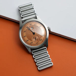 Kubbeli cam OEM Vintage Bonklip bilezik otomatik mekanik atlama saat izle - Product Image 3