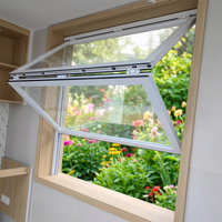 Ventana Plegable Verticalmente con Parada Arbitraria, Vidrio Templado, Adecuada para Floristerías, Balcones y Ventanas de Servicio