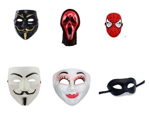 All Kinds of Holiday Party Masks Are Customized Eco-friendly PVC/Plastic Halloween Style Cartoon Cute and Scary Designs
