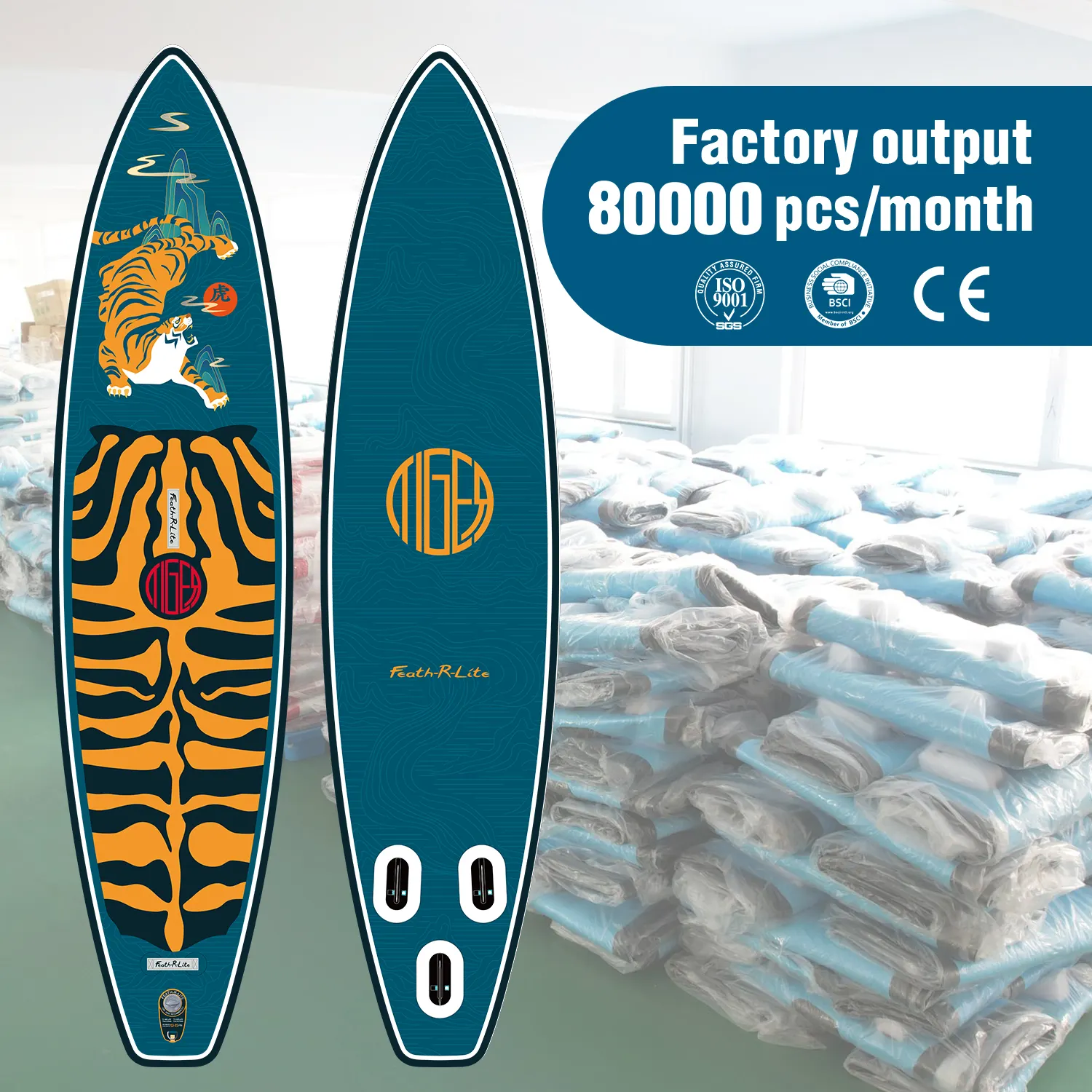 BSCI / CE OEM China supplier wholesale custom sup water sport surfboard epoxy foam skimboards ISUP paddle board