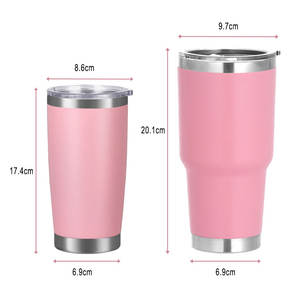 Mug à café pour voiture personnalisé de 20 oz avec couvercle, revêtement en poudre, isolation sous vide, double paroi en acier inoxydable, gobelet de voyage - Product Image 4