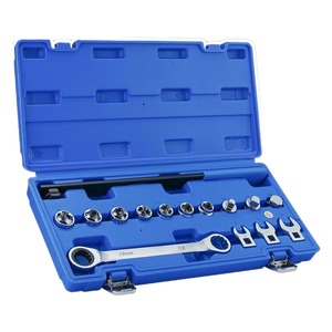 15-Piece ô tô cờ lê công cụ thiết lập Kit có thể điều chỉnh 13mm 19mm quán tính tensioner ròng rọc ratcheting Serpentine Đai cờ lê - Product Image 6