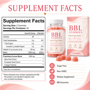 Gummies <span class=keywords><strong>Énergétique</strong></span>s Bio Sans Gluten pour Femmes avec 2500mcg de Biotine, Maca, Fenugrec et Peptides de Collagène pour le Soutien Immunitaire - Product Image 6