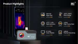 Oem nhà máy HTI 203u 256*192 túi kích thước 25Hz điện thoại thông minh nhiệt Man hager máy ảnh cho HVAC kiểm tra - Product Image 2