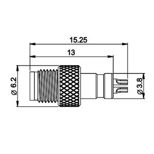 En promotion : Connecteur circulaire USB Type M5 femelle à 4 broches à souder pour applications de surmoulage - Product Image 6