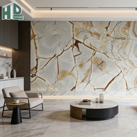 Dalles de marbre bleu royal HDSTONE, finition brillante, pour murs décoratifs intérieurs et comptoirs de luxe pour hôtels.