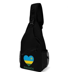 Drapeau du Brésil Sac à bandoulière personnalisé de haute qualité Sacs à dos à bandoulière Crack Chest Bags - Product Image 2