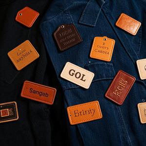 Custom High Quality Embossed Leather <strong>Patches</strong> Iron-On Garment Labels <strong>with</strong> Printed Brand <strong>Logo</strong> for Hats - Product Image 5