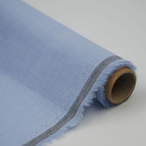 Çevre dostu dokuma fabrika gömlek kumaş rulo hazır eşyaları düz boyalı karışımı organik 45 pamuk karışımı <span class=keywords><strong>55</strong></span> keten doğal kumaş - Product Image 1