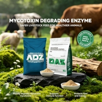 Additif Alimentaire Liant les Mycotoxines, Résistant aux Hautes Températures, Pelletisable, Maintient l'Équilibre de la Microflore Intestinale
