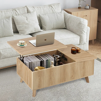 Table basse à dessus élévateur en bois avec rangement Meubles de salon durables Table à thé Ample espace de rangement Table basse élégante