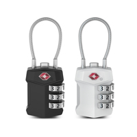 TSA-532 sécurité de voyage 3 Mini chiffres combinaison de cadenas de sécurité de voyage serrure à bagages TSA