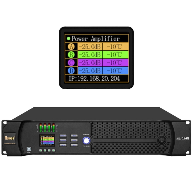 PLA124D Professional Class TD Power Amplifier 4*1200W 4 Channel DSP 1200 Watts  Stereo Audio Power Amplifier