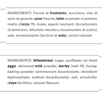Biscuits sablés italiens de la marque Cabrioni, à base de malt d'orge, sucrés, traditionnels, pour le petit-déjeuner italien - 650 g Sac