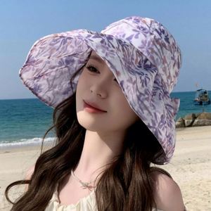 Sombrero de Sol de Verano para Mujer, Ala Ancha, Estampado Colorido, Ligero, Transpirable y Plegable - Product Image 4