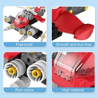 50 pièces, kit de construction DIY 10 en 1 pour avion, voiture, robot, pour les enfants d'âge préscolaire, puzzles de réflexion logique et ensembles de blocs de construction éducatifs
